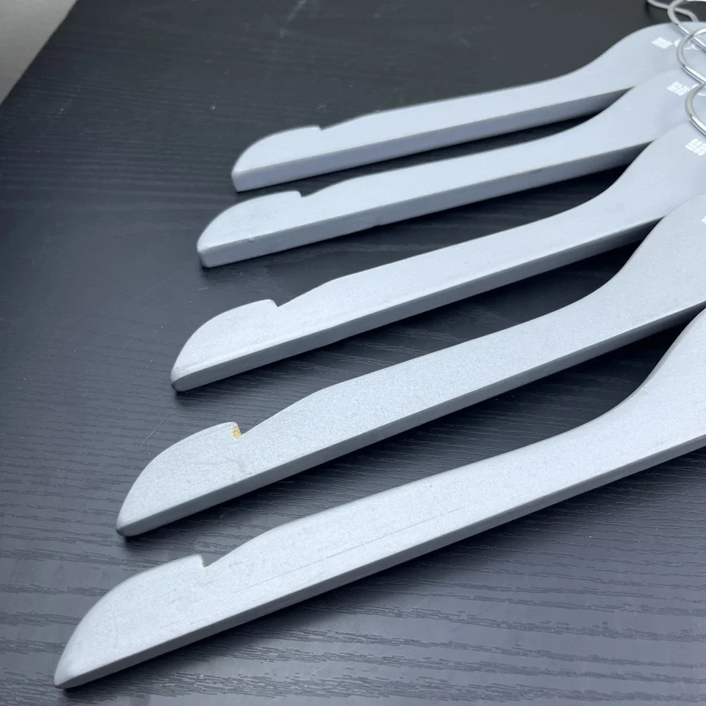 Columbia Sportswear Company Wooden Clothes Hangers Gray Set of 5